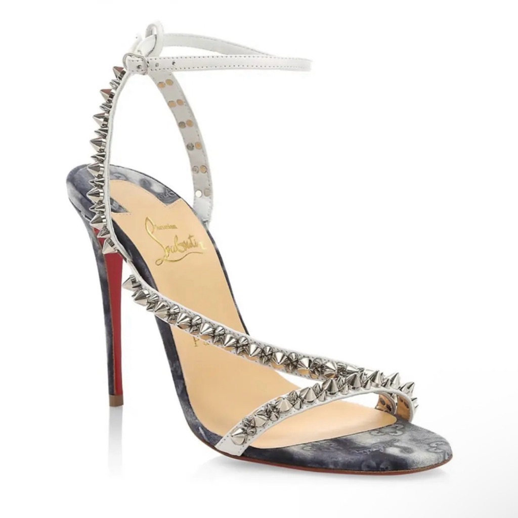 Christian Louboutin Spike High Heels White | Red Sole